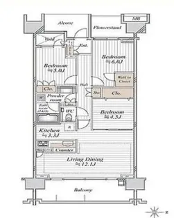 グランドメゾン杉並シーズン シーズン6【609号室】の間取り
