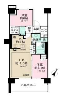 BrilliaCity 石神井公園 ATLAS 6号棟【4階】の間取り