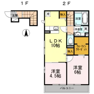 アザレアKガーデン【2階】の間取り