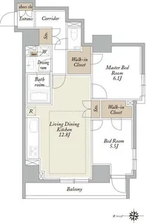 KDXレジデンス三鷹【3階】の間取り