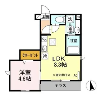 スミレハイツ【1階】の間取り