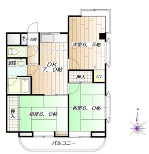 レジデンスサンク【2階】の間取り