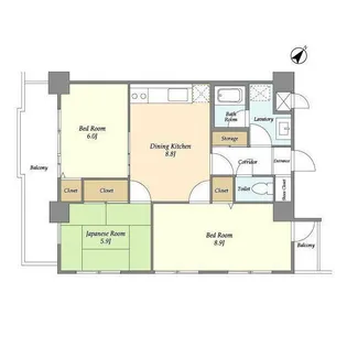 カーサ・プリモ【3階】の間取り