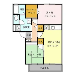 ボヌール・エム【1階】の間取り