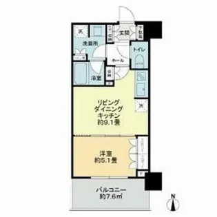 パークシティ中野 ザ タワー エアーズ【8階】の間取り