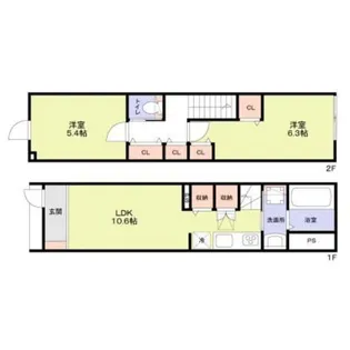 テラスハウス井荻【2階】の間取り