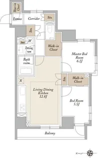 KDXレジデンス三鷹【8階】の間取り