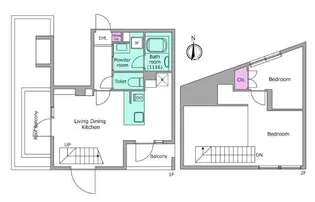 リヴ アン フルール【7階】の間取り