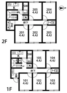 TOKYOβ下井草1 1棟貸し【ALL号室】の間取り