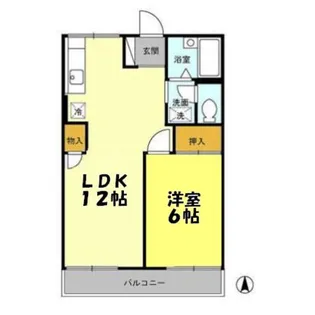 コーポレイクサイド【2階】の間取り