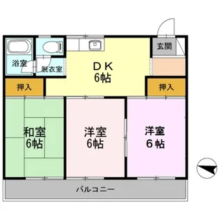 長瀬第三マンション【2階】の間取り