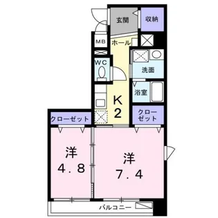 グランシャン【2階】の間取り