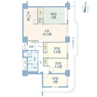 光が丘パークタウン大通り南 4号棟【11階】の間取り