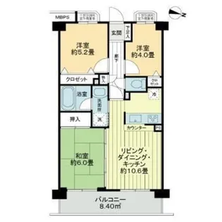 ライオンズガーデン桜台【3階】の間取り