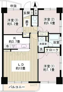 サンハイム【6階】の間取り