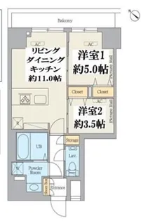 クレストコート江古田【5階】の間取り