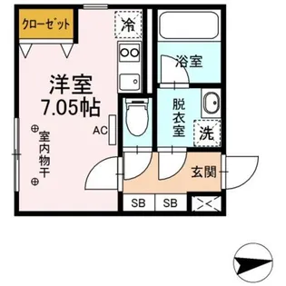 グランテージ新中野【203号室】の間取り