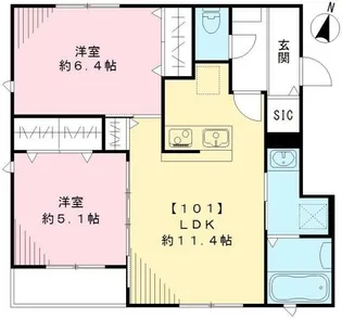 ルアナ【1階】の間取り
