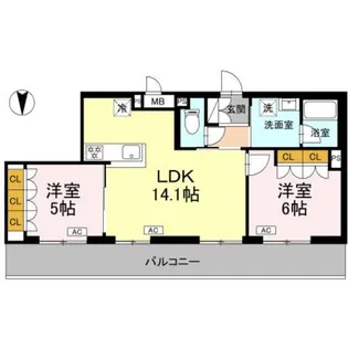 ロイジェント上板橋【4階】の間取り