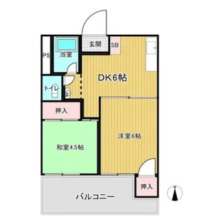 豊玉第2コーポラス【711号室】の間取り