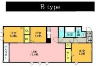 THE BELUGA 世田谷 RESIDENCE【3階】の間取り