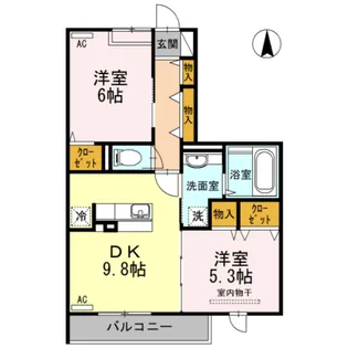 Amour櫻花【3階】の間取り
