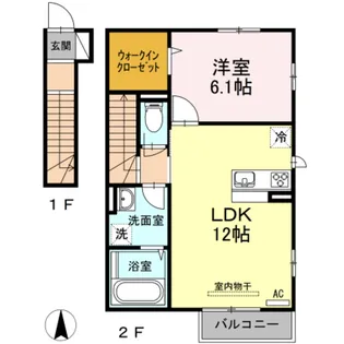 アゼリア上鷺 D【2階】の間取り