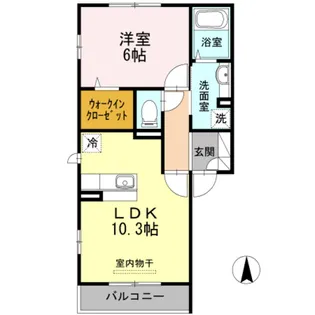 プランドール【1階】の間取り