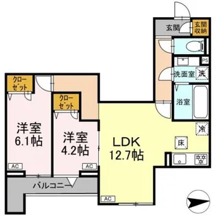オルテンシア【1階】の間取り
