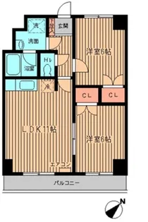 サンプレイス早宮【6階】の間取り