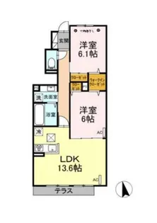 D024−アヴァンス阿佐ヶ谷北【1階】の間取り