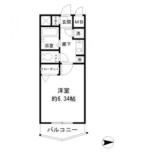 レジディア新中野【4階】の間取り
