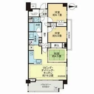 ライオンズ練馬レジデンス【3階】の間取り