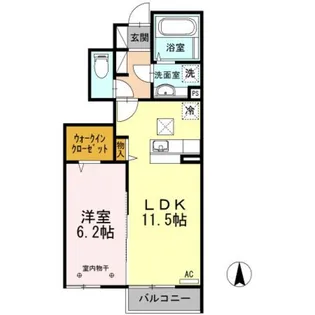 グランメール【1階】の間取り