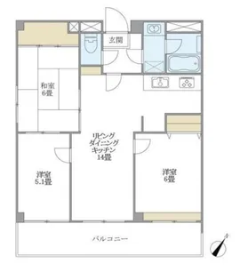 ニューハイツ石神井公園【4階】の間取り