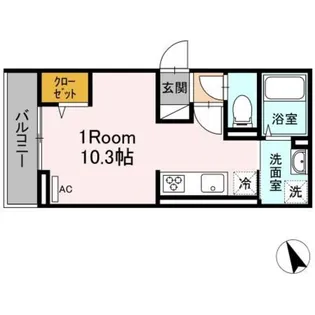 アンジュール北町【203号室】の間取り