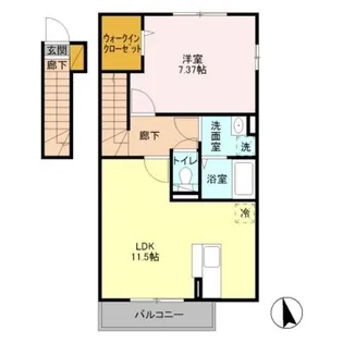 キューブ赤塚 Ⅰ【2階】の間取り