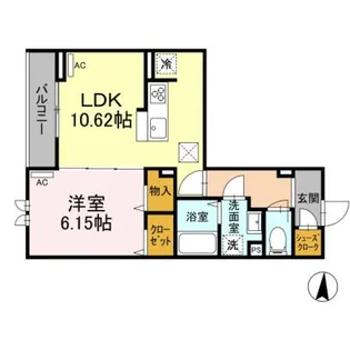 フレシール光が丘【1階】の間取り
