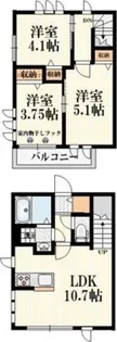 リヴィエール 下井草【102号室】の間取り