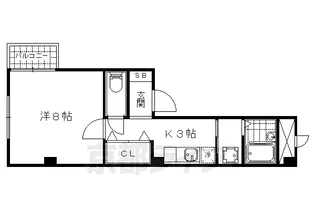 京都府京都市山科区御陵大津畑町【マンション】の間取り