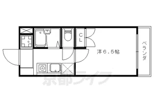 京都府京都市山科区竹鼻地蔵寺南町【マンション】の間取り
