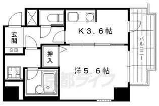 1Kの間取り画像
