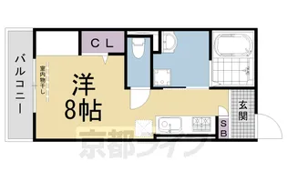 エスポワール東山【202号室】の間取り
