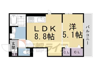 LuSole嵐山【3階】の間取り