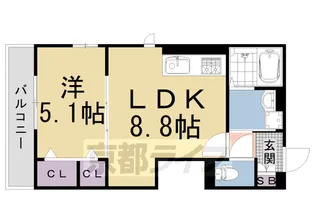 LuSole嵐山【2階】の間取り