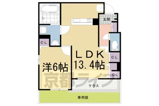 サンレーベ平川B【1階】の間取り