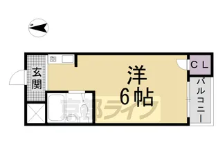 コーポ大仏【201号室】の間取り