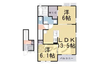 ボヌール【2階】の間取り