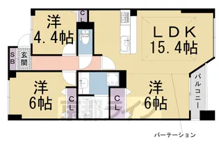サーパス一条【604号室】の間取り