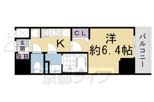 ファステート京都堀川スクエア【4階】の間取り